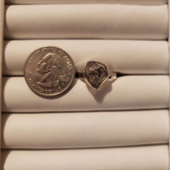 Herkimer Quartz Ring 925 Silver - Picture 14 of 16